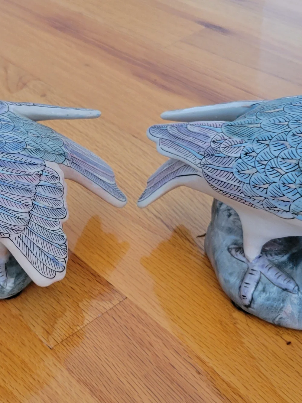 Decorative Dove Figurines in Blue and Pink- New-2/$19